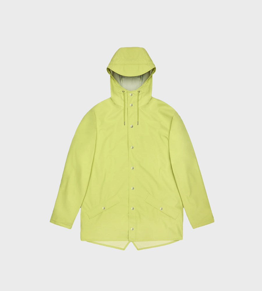 Yellow raincoat on a light gray background