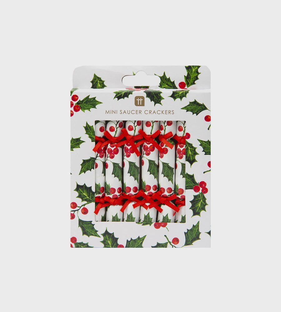 Saucer Crackers (6 Pack) Holly