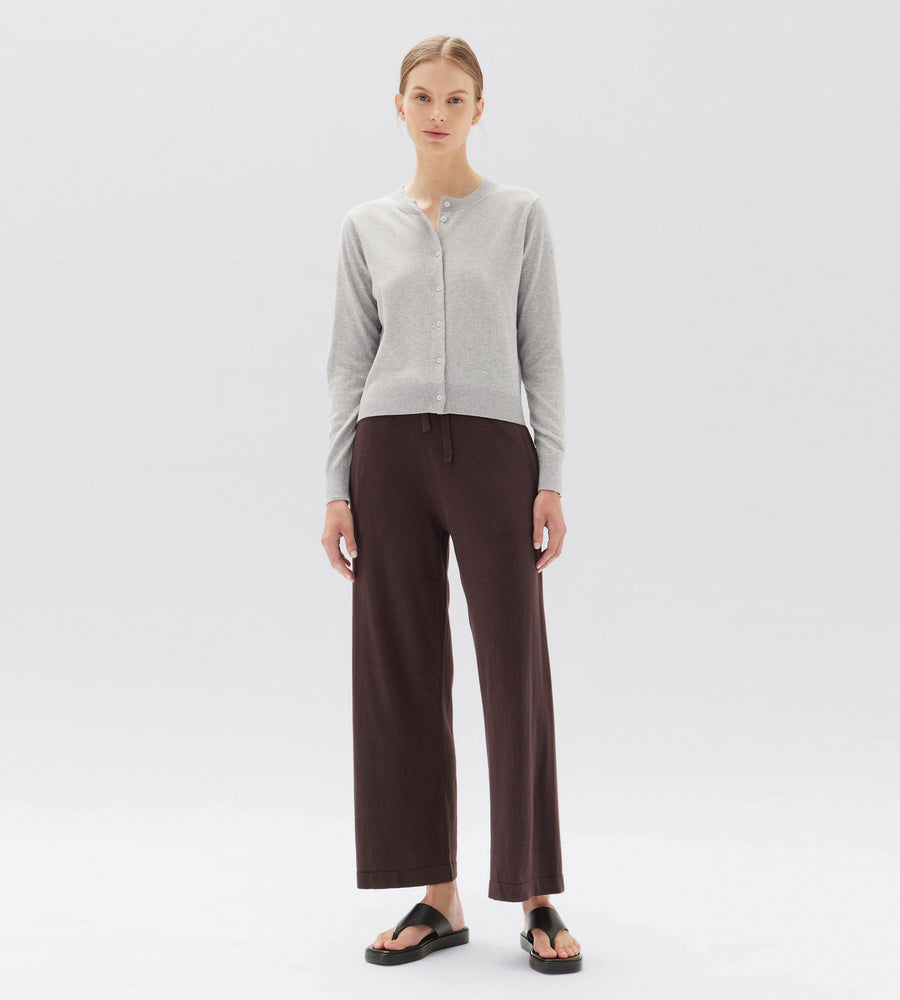 Semra Cotton Cashmere Cardigan Grey Marle