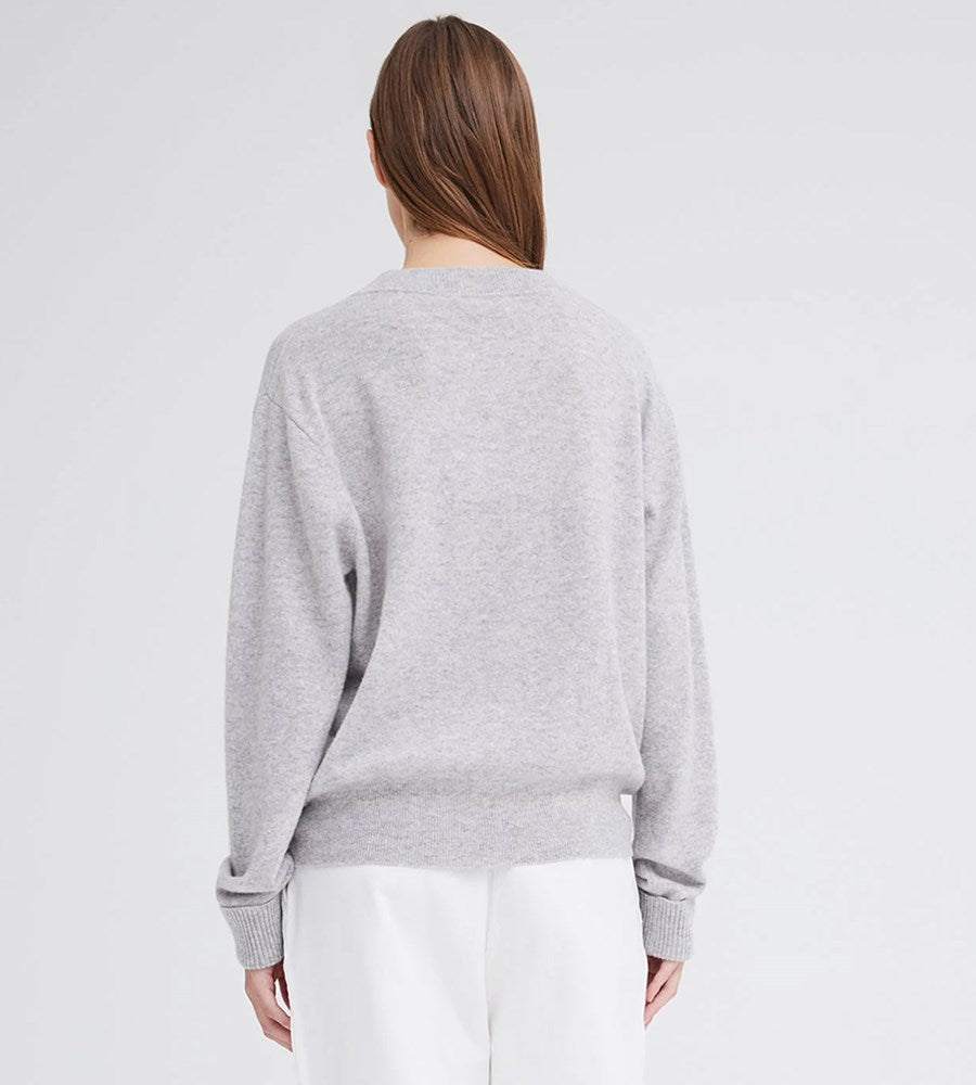 Sharpo Sweater | 100% Cashmere | Pale Grey Marle