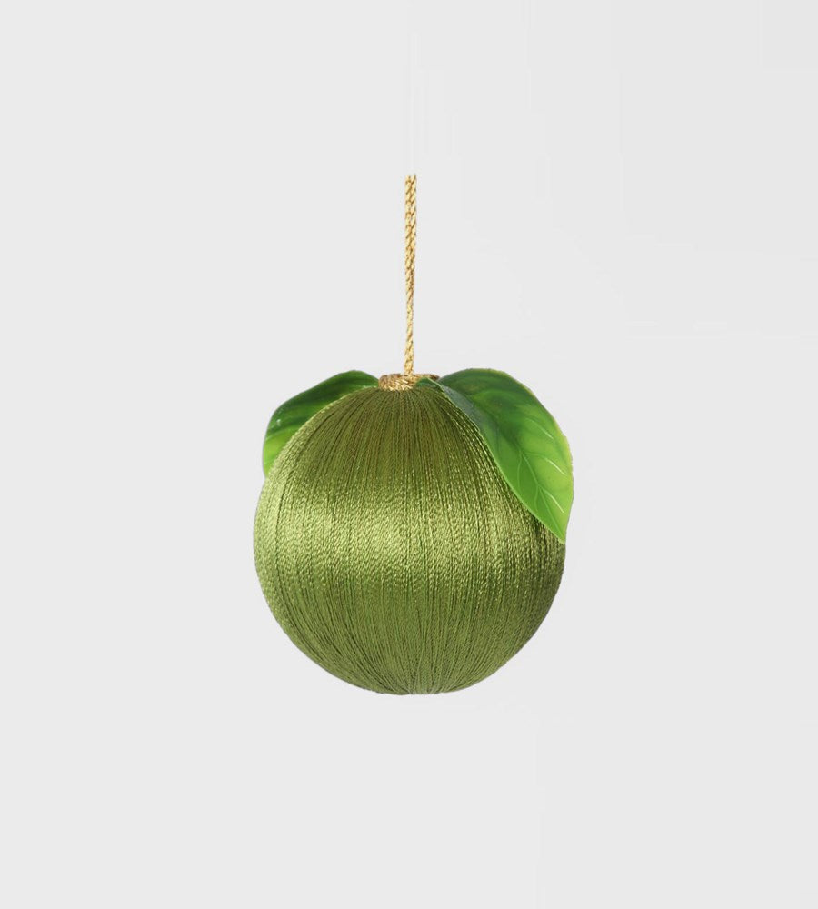 Silk Fruit Bauble Olive Green