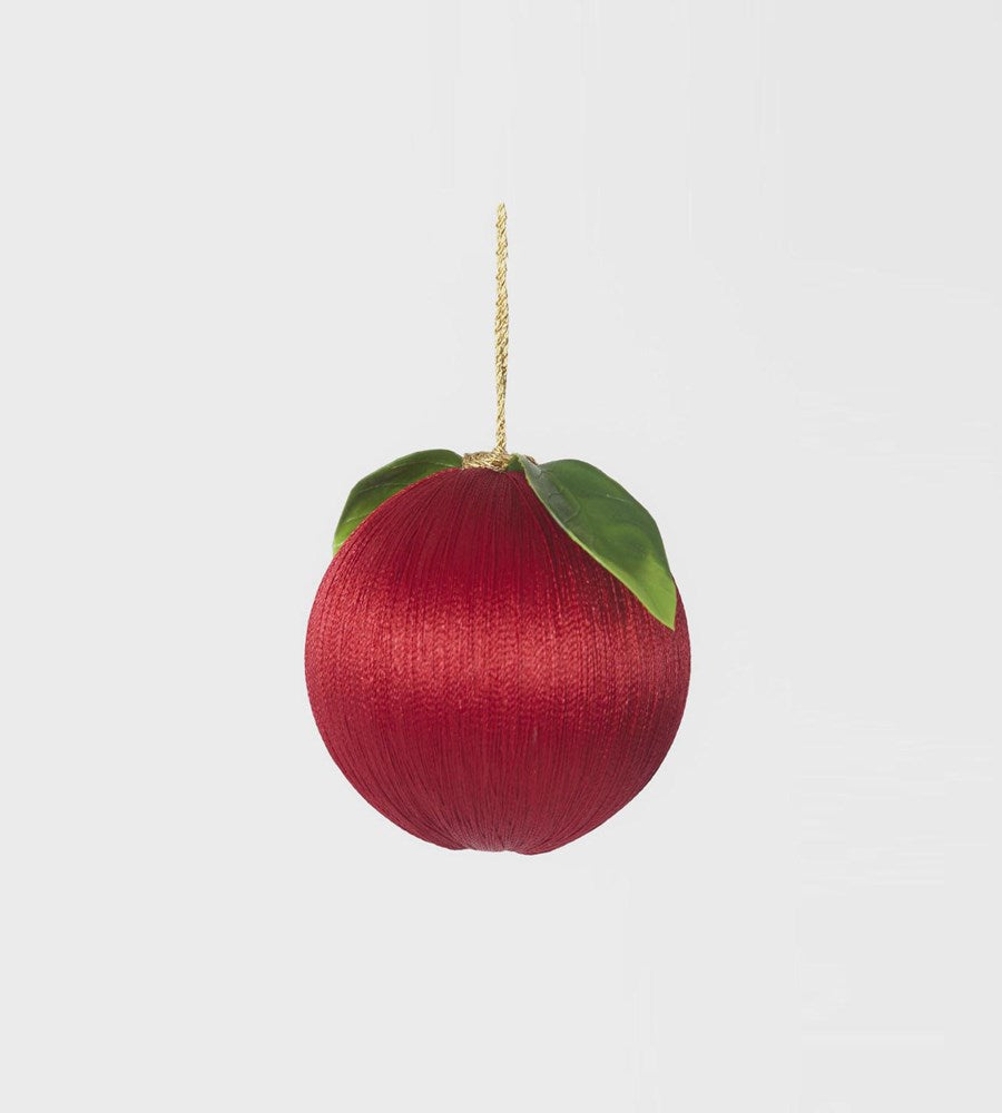 Silk Fruit Bauble Red