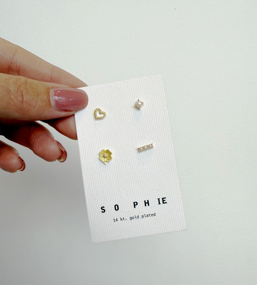 Sophie | Garden Party Stud Set | Gold