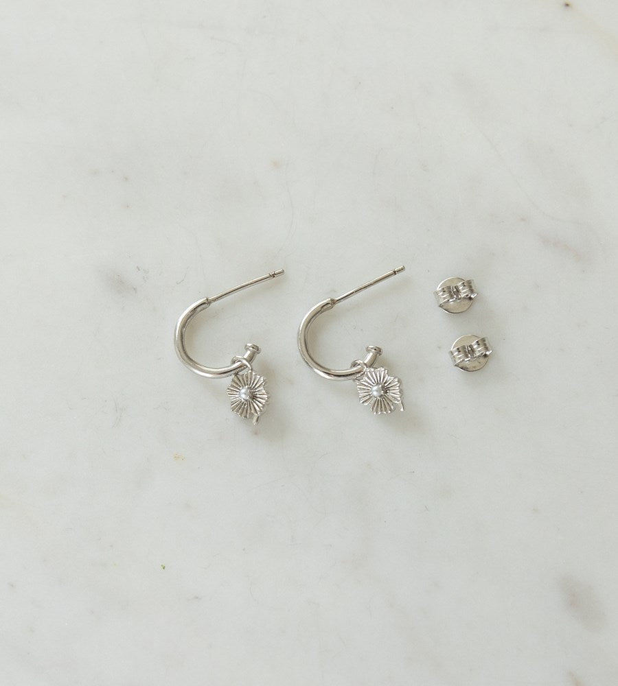 Sophie | Love Lily Hoop Studs | Silver