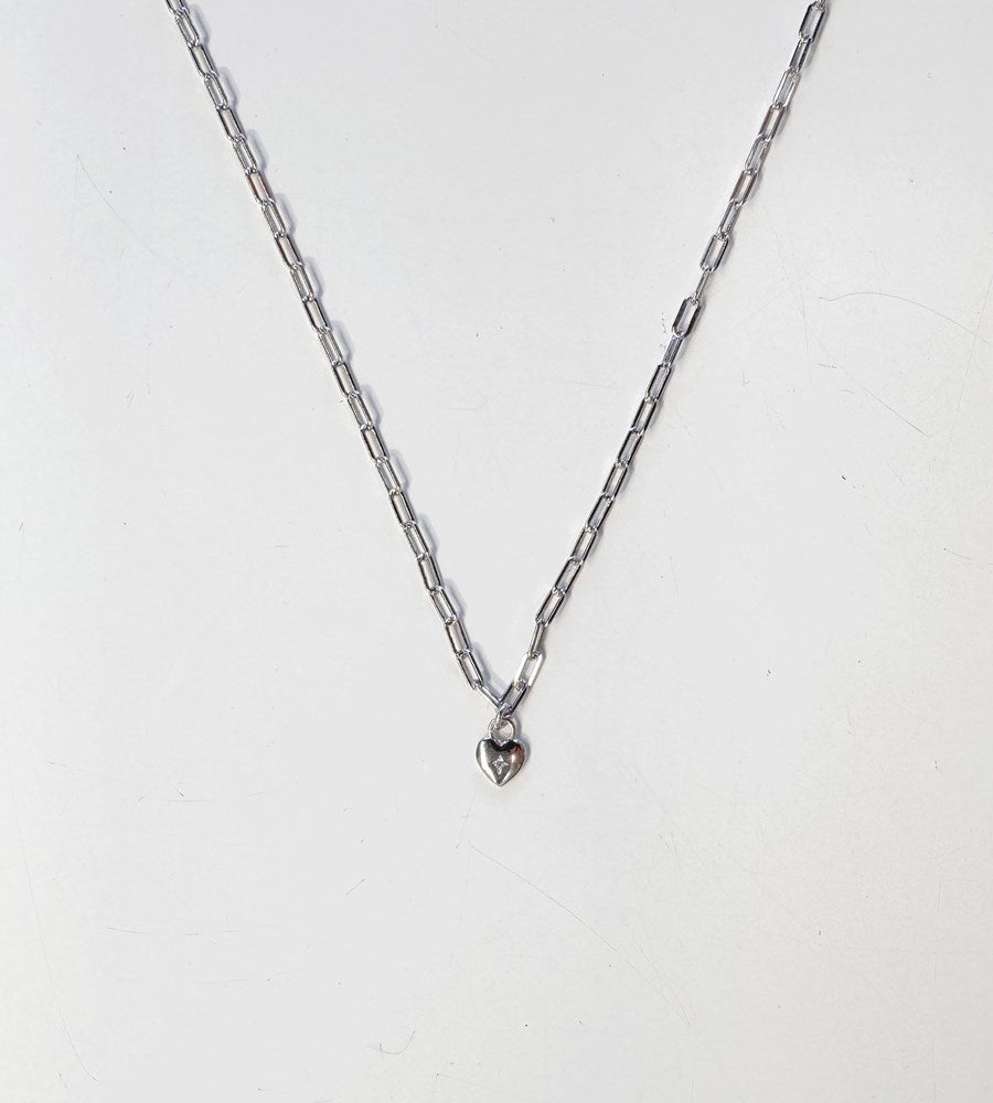 Sophie I Sweetheart Mini Link Necklace I Silver