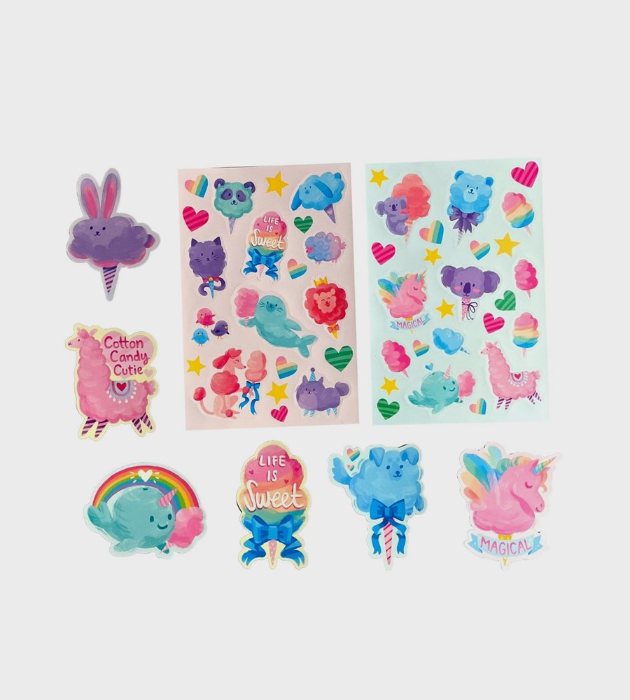 Stickiville Fluffy Cotton Candy Scented Stickers