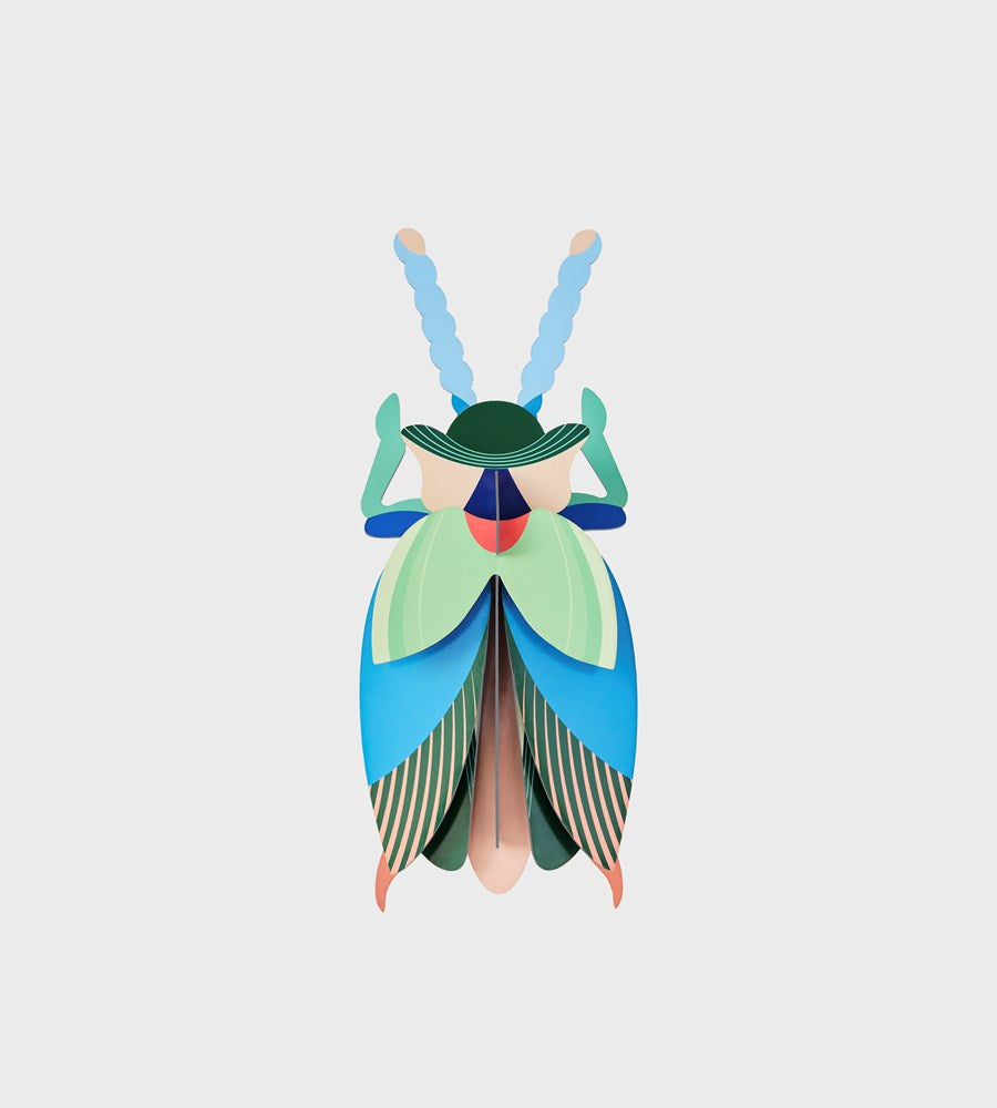 Studio Roof | Beetles Wall Art A4 | Emerald Beetle