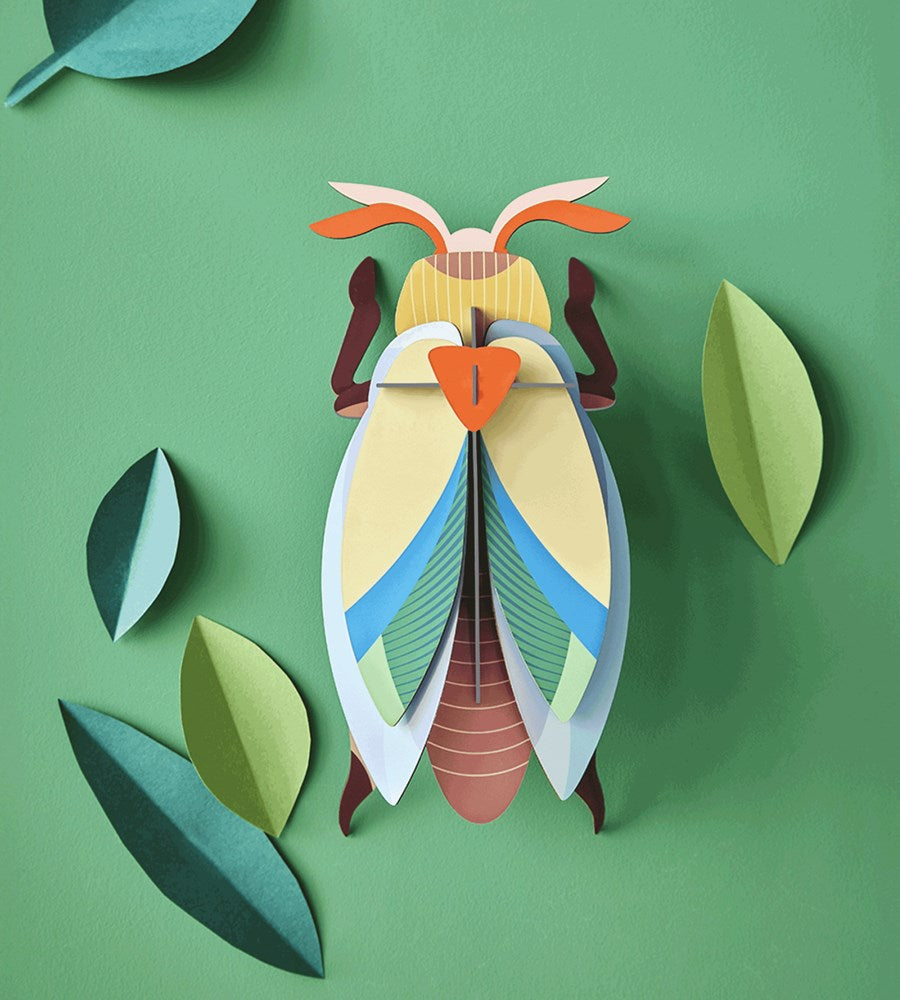 Studio Roof | Beetles Wall Art A4 | Lunar Jewel Beetle