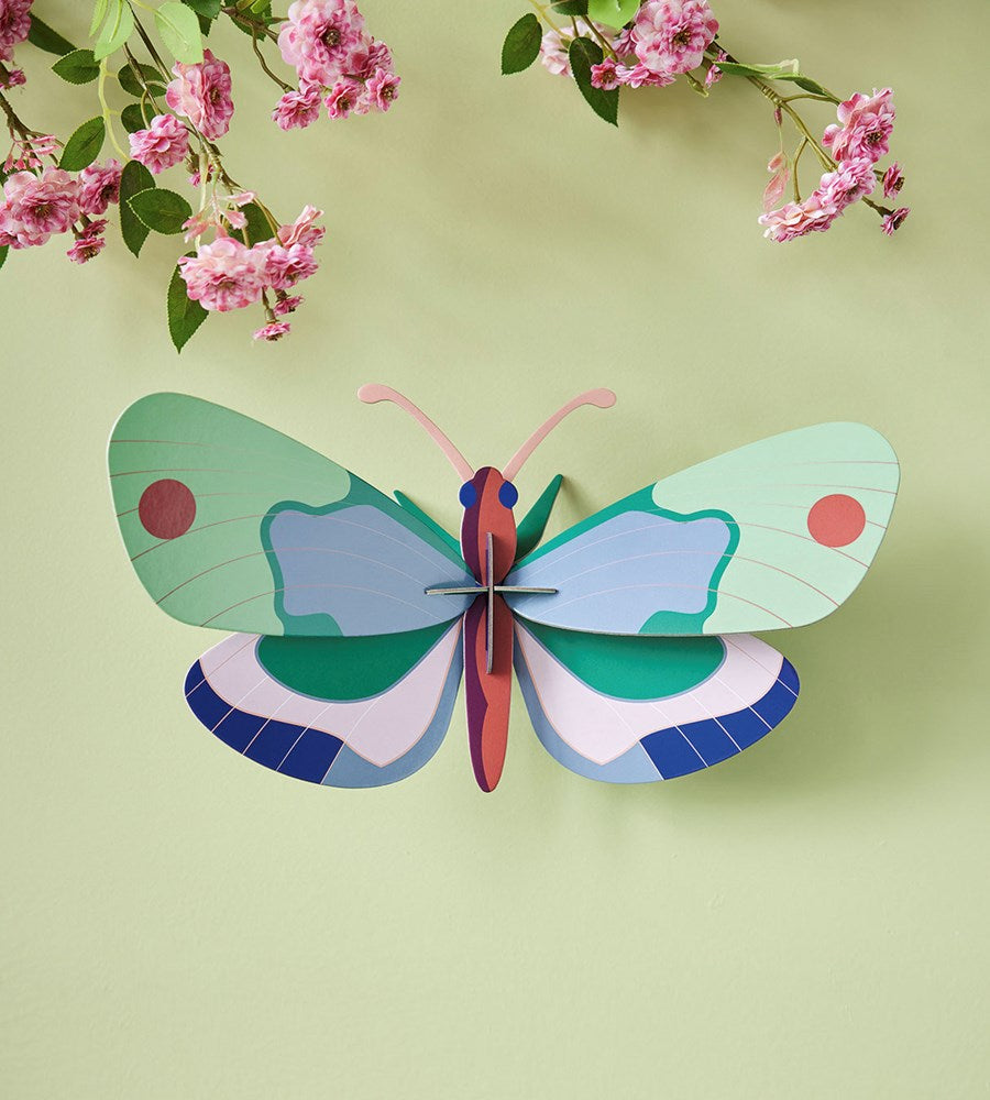 Studio Roof | Butterlies Wall Art A4 | Mint Forest Butterfly