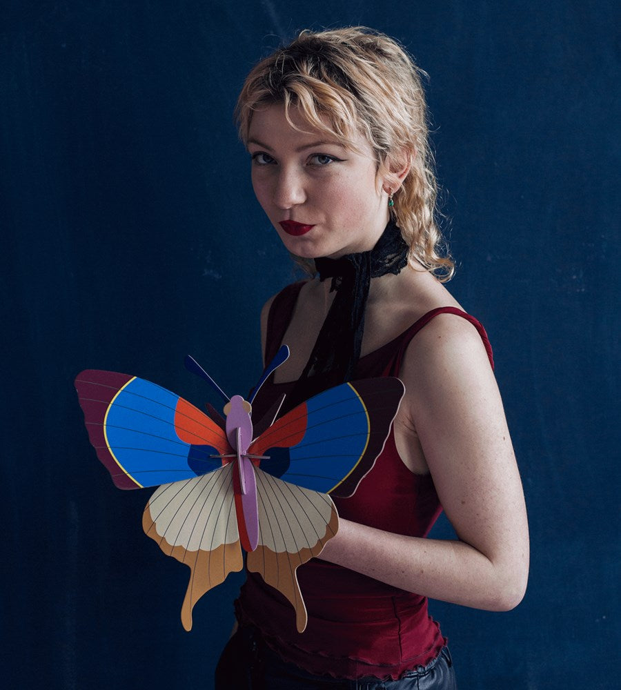 Studio Roof | Wall Art Butterflies A4 | Plum Fringe Butterfly