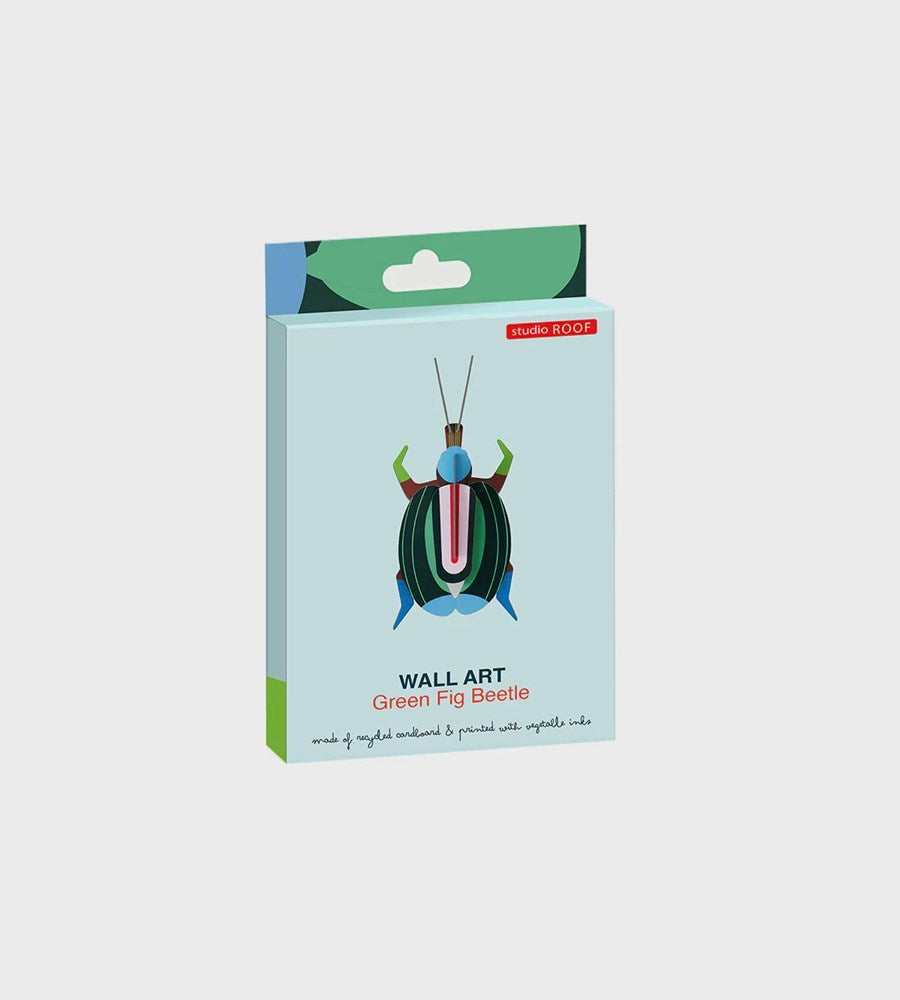 Studio Roof | Wall Art Beetles B7 | Green Fig Beetle
