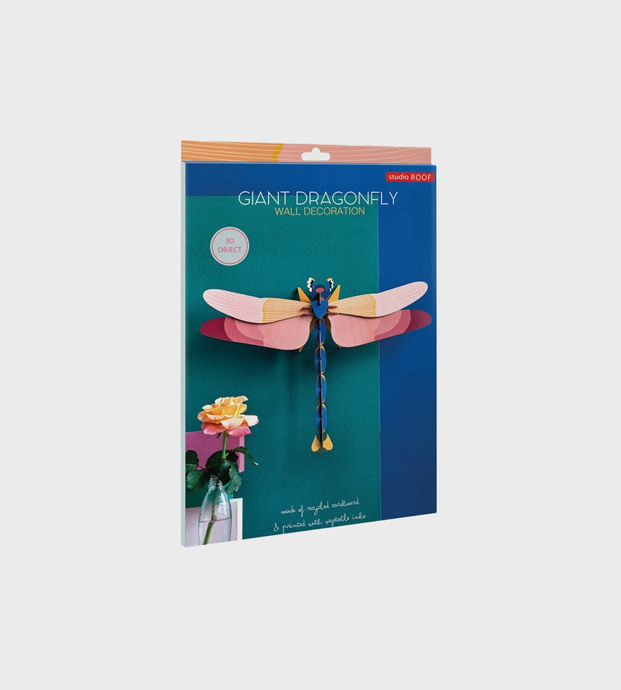 Studio Roof | Wall Art Butterflies A4 | Pink Dragonfly