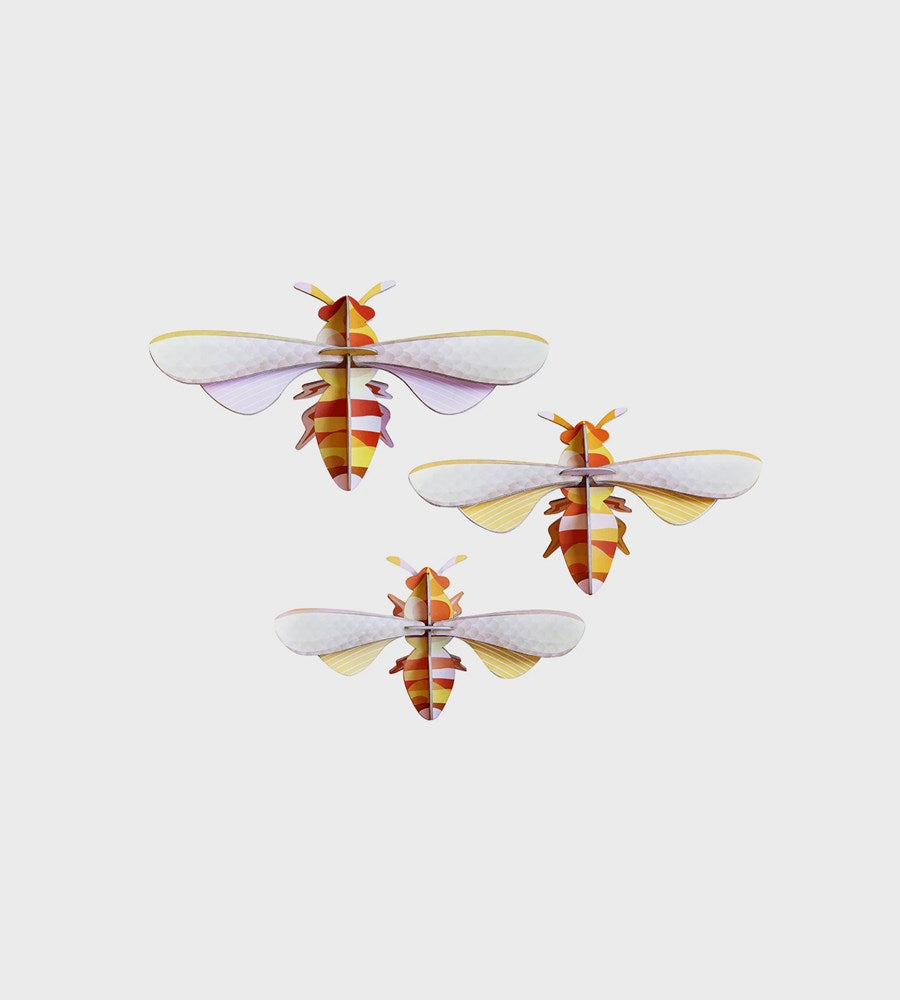 Studio Roof | Wall Art Butterflies A4 | Set of 3 Honey Bee