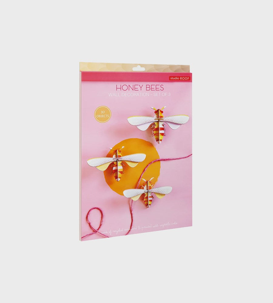 Studio Roof | Wall Art Butterflies A4 | Set of 3 Honey Bee