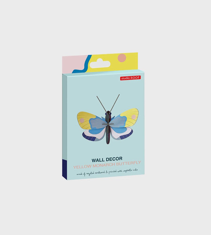 Studio Roof | Wall Art Butterflies B7 | Yellow Monarch Butterfly