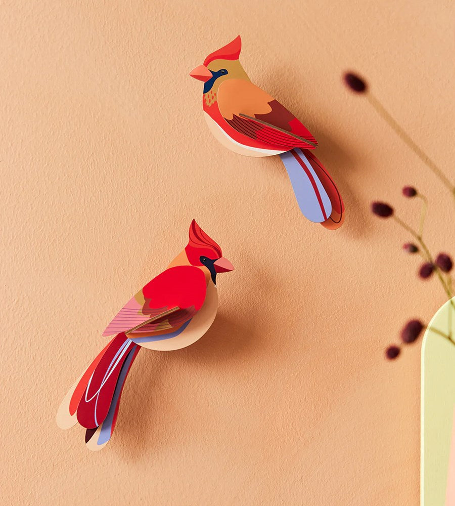 Studio Roof | Wall Art Garden Birds B6 | Cardinals