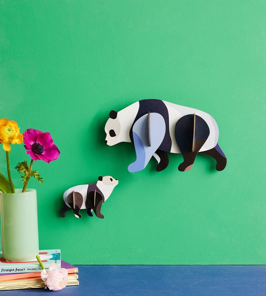 Studio Roof | Wall Art Jungle Animals A4 | Panda Family