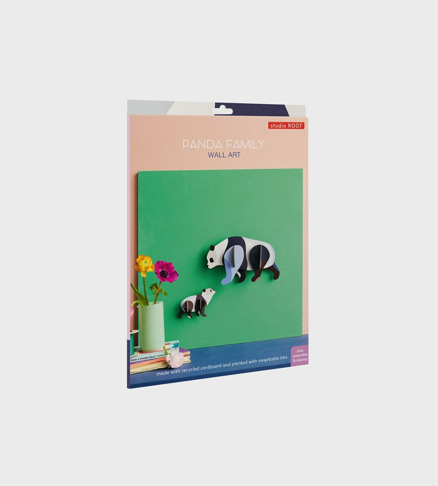 Studio Roof | Wall Art Jungle Animals A4 | Panda Family