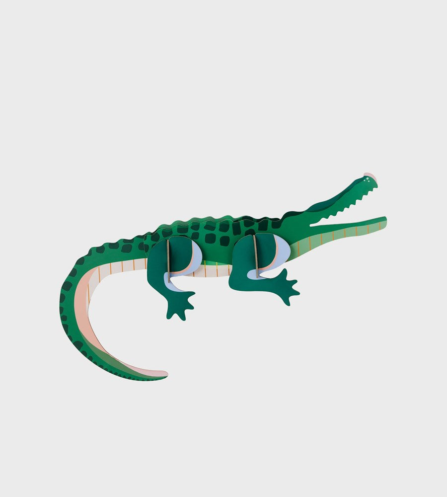 Studio Roof | Wall Art Jungle Animals A4 | Tall Crocodile