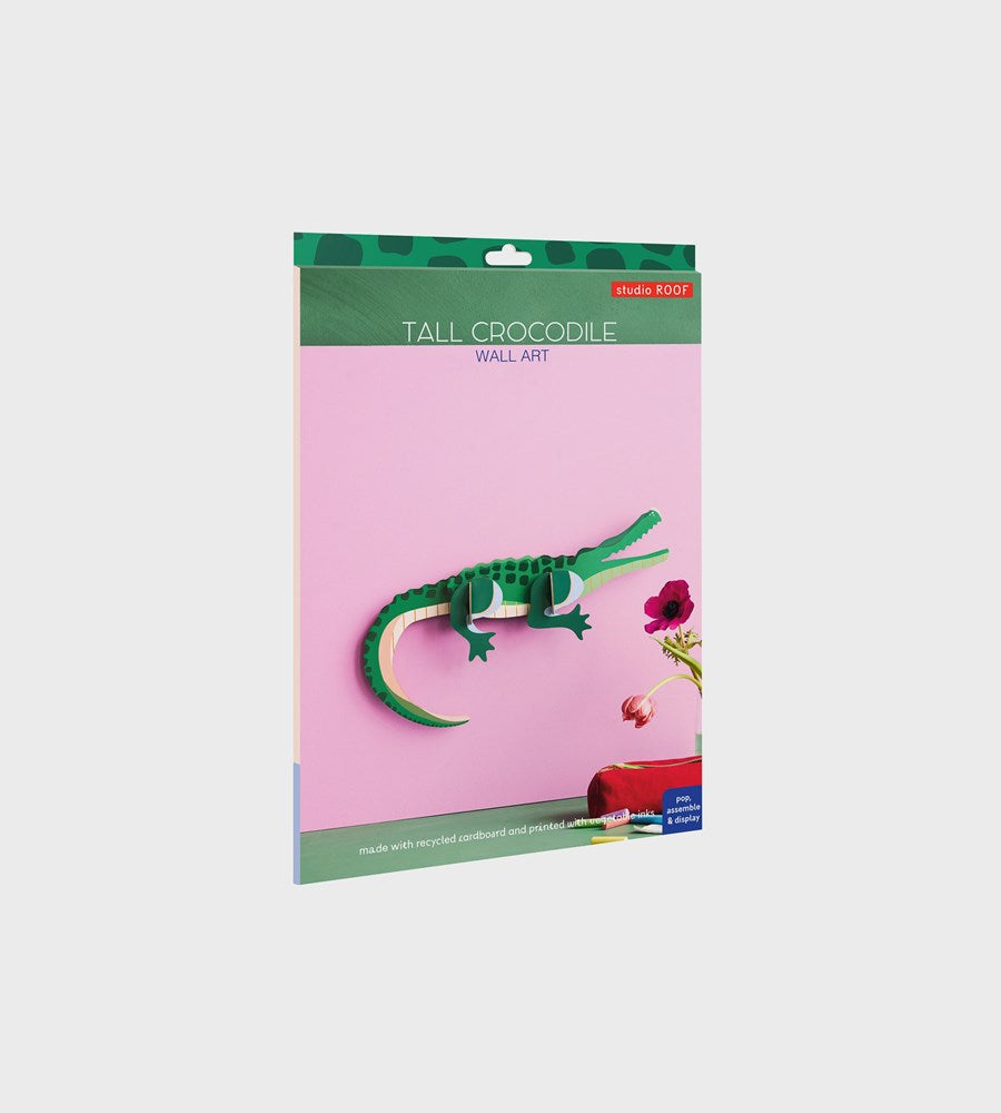 Studio Roof | Wall Art Jungle Animals A4 | Tall Crocodile