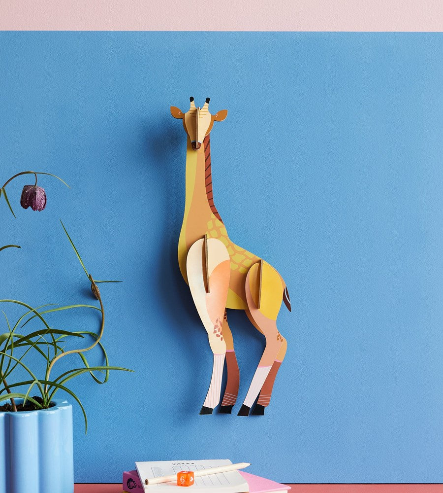 Studio Roof | Wall Art Jungle Animals A4 | Tall Giraffe