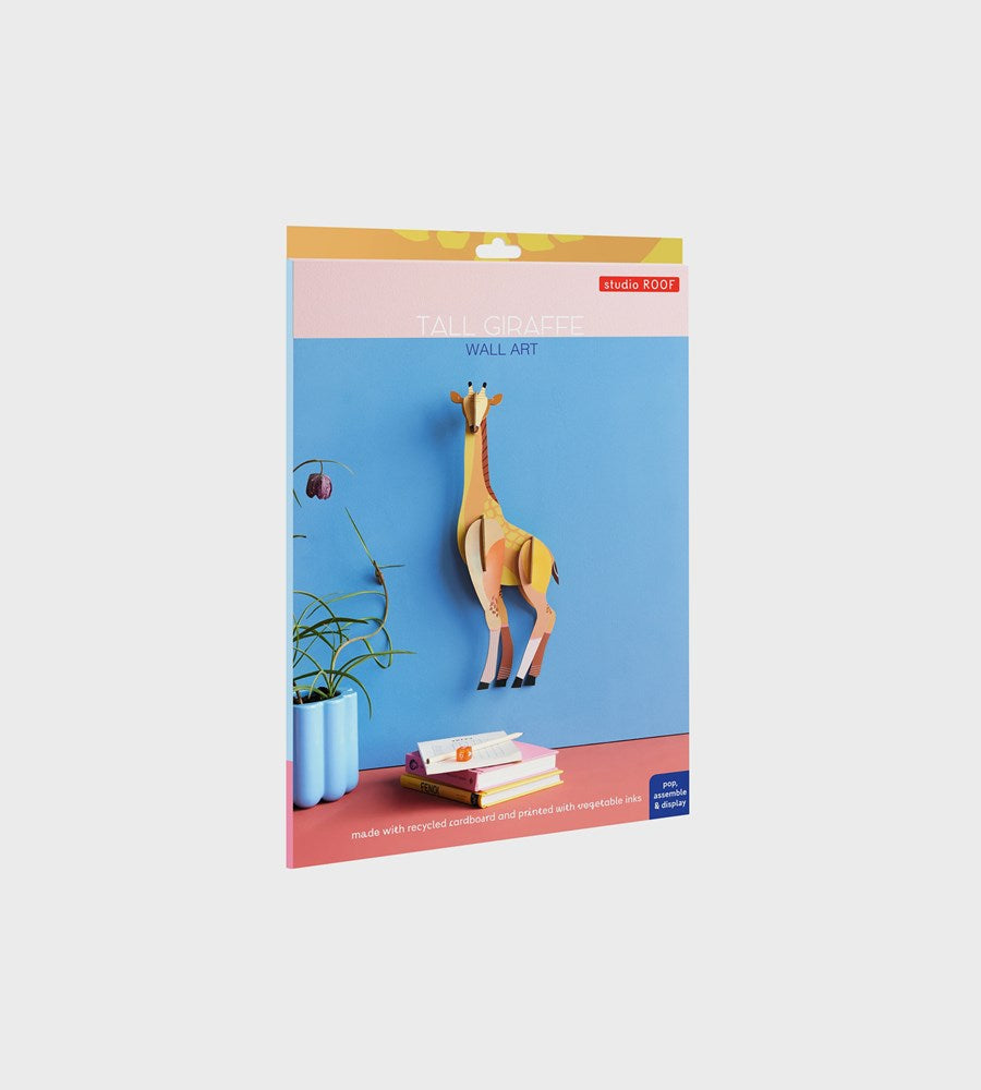 Studio Roof | Wall Art Jungle Animals A4 | Tall Giraffe