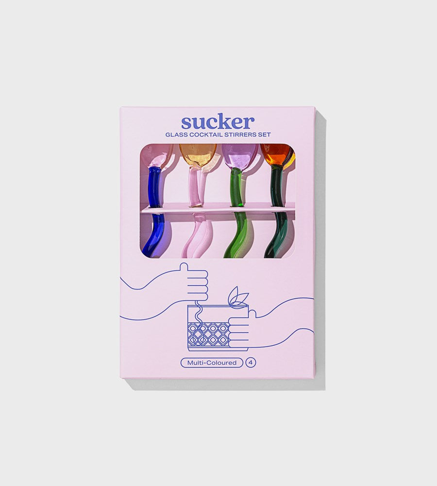 Sucker | Glass Cocktail Stirrer Set