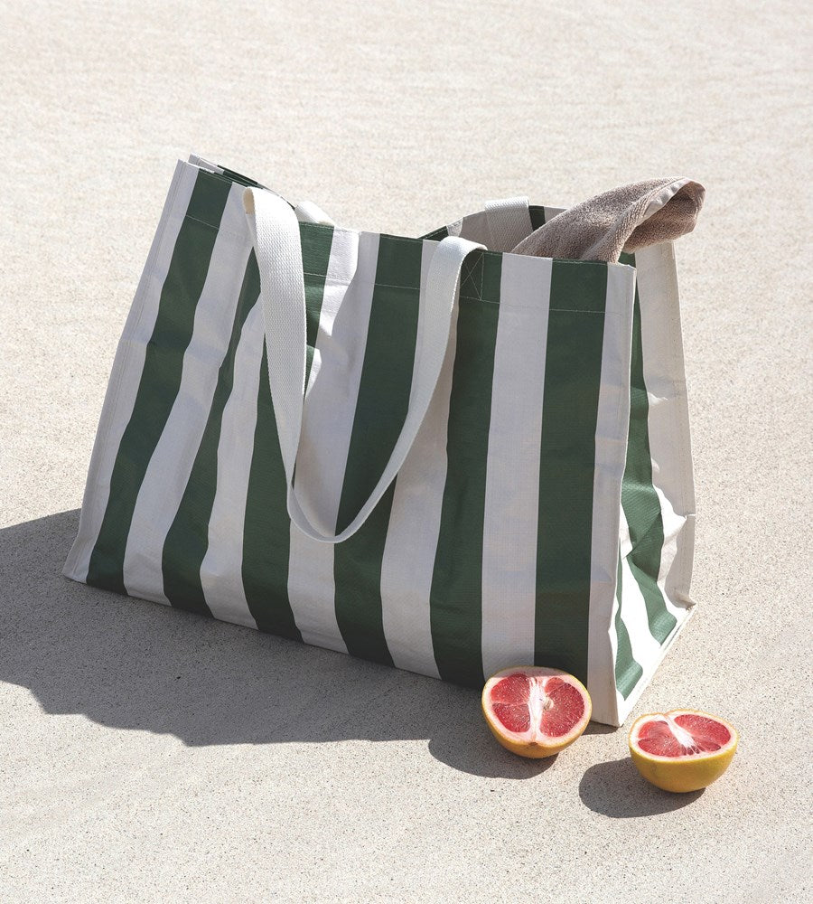 SunnyLife I Carryall Beach Bag The Vacay I Olive Stripe