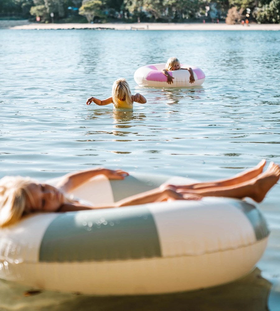 SunnyLife | Mini Tube Pool Ring | Olive Stripe