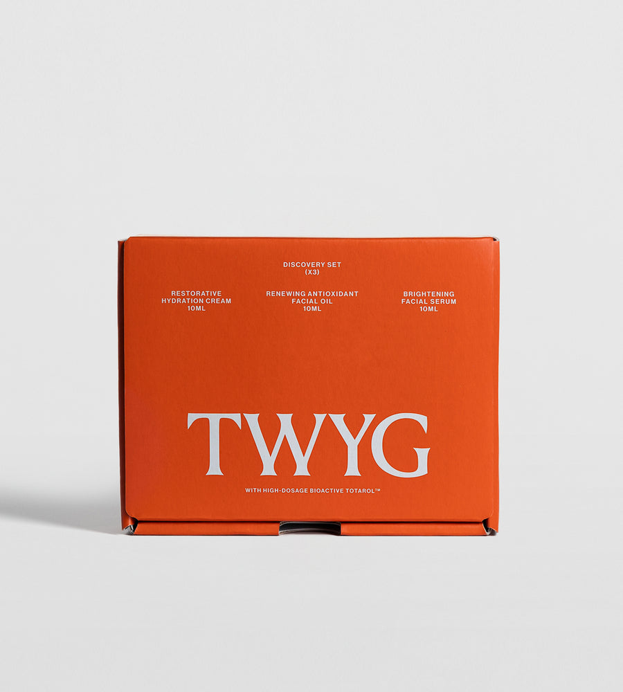 Orange box with 'TWYG' branding on a light gray background