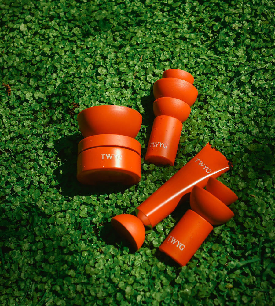 TWYG products on the grass