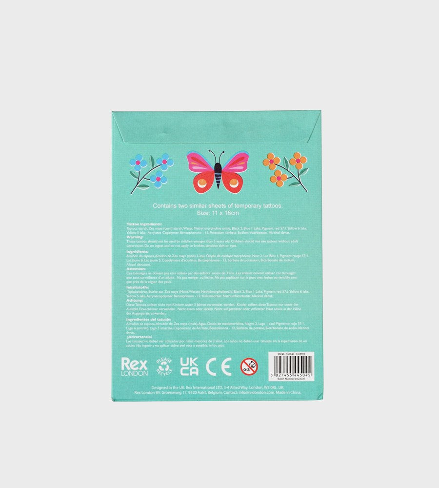 Temporary Tattoos | Floral Flutter