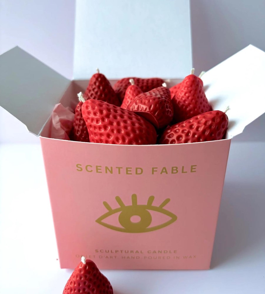The Mini Strawberry 8 Pack Candle