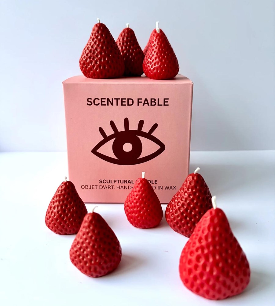 The Mini Strawberry 8 Pack Candle