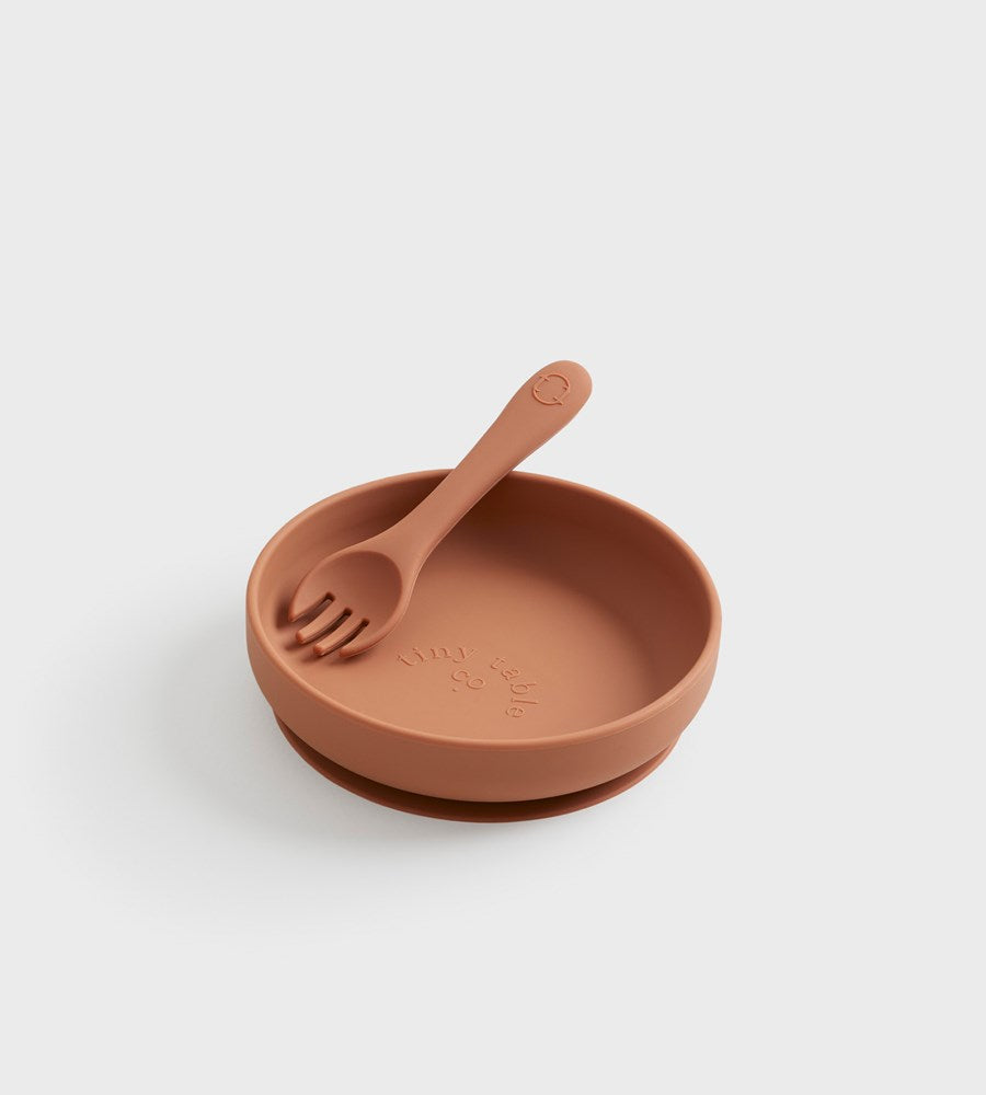 Tiny Table Co. | Plate and Spork Set | Clay