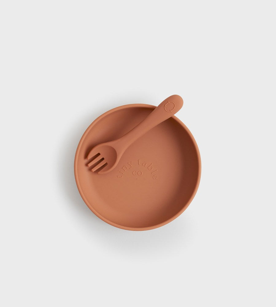 Tiny Table Co. | Plate and Spork Set | Clay