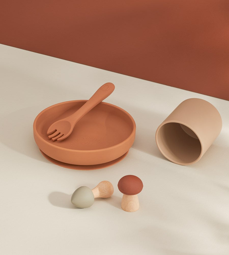 Tiny Table Co. | Plate and Spork Set | Clay