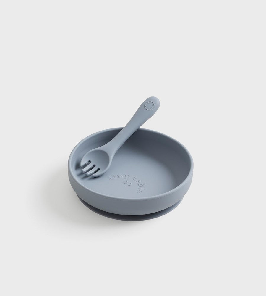 Tiny Table Co. | Plate and Spork Set | Pebble