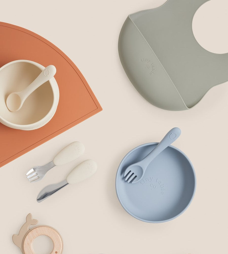 Tiny Table Co. | Plate and Spork Set | Pebble