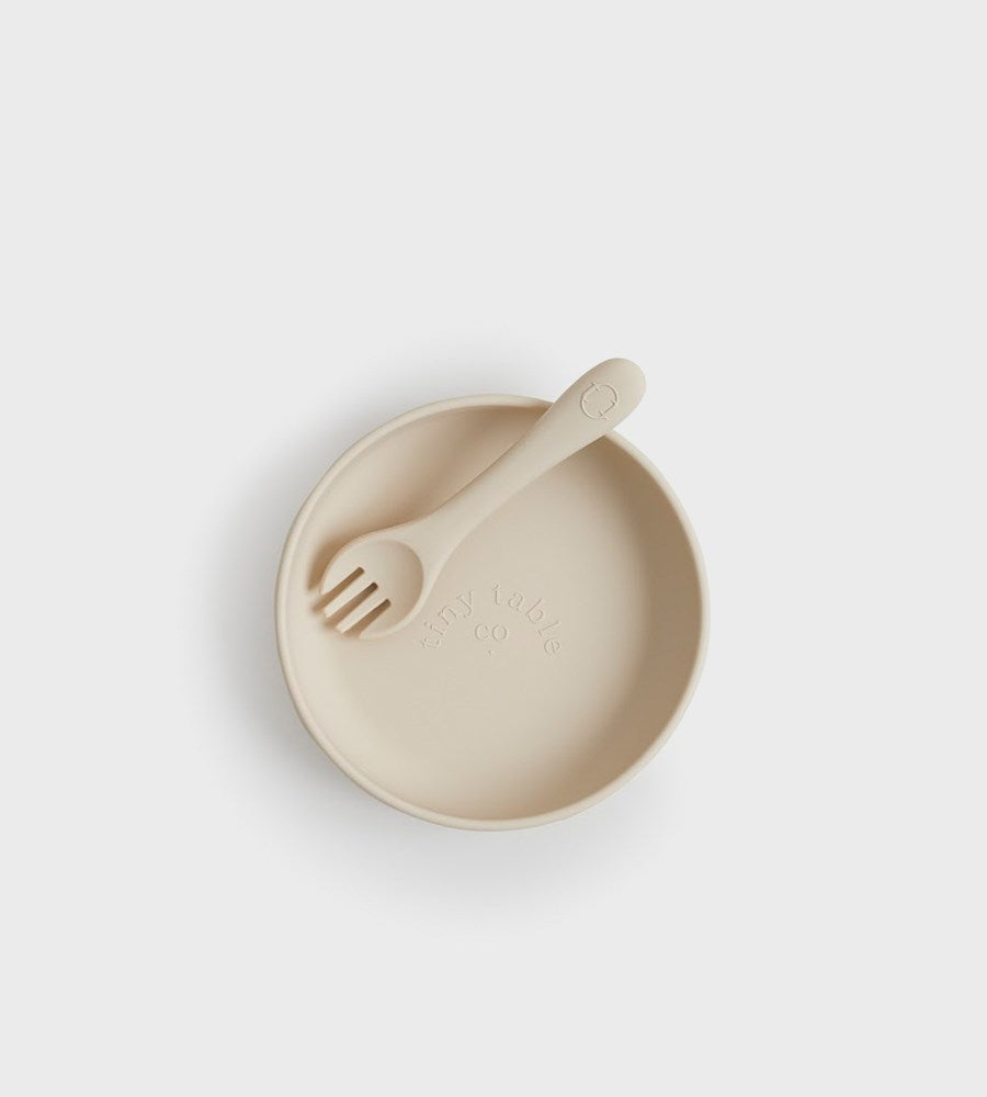 Tiny Table Co. | Plate and Spork Set | Sand