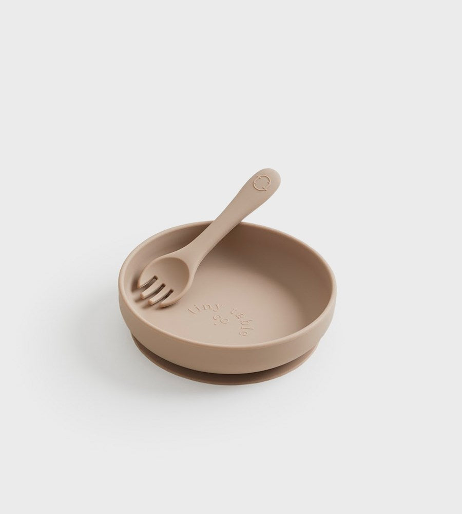 Tiny Table Co. | Plate and Spork Set | Stone