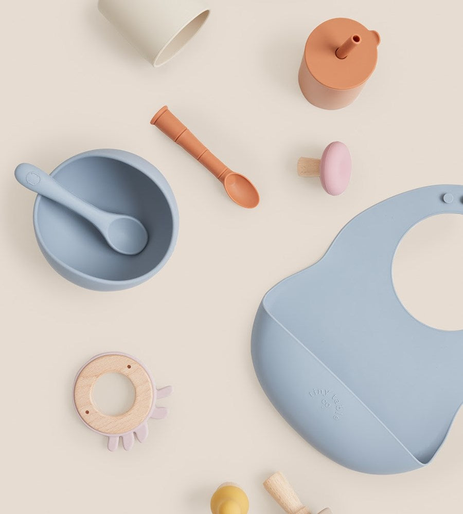 Tiny Table Co. | Silicone Catch Bib | Pebble