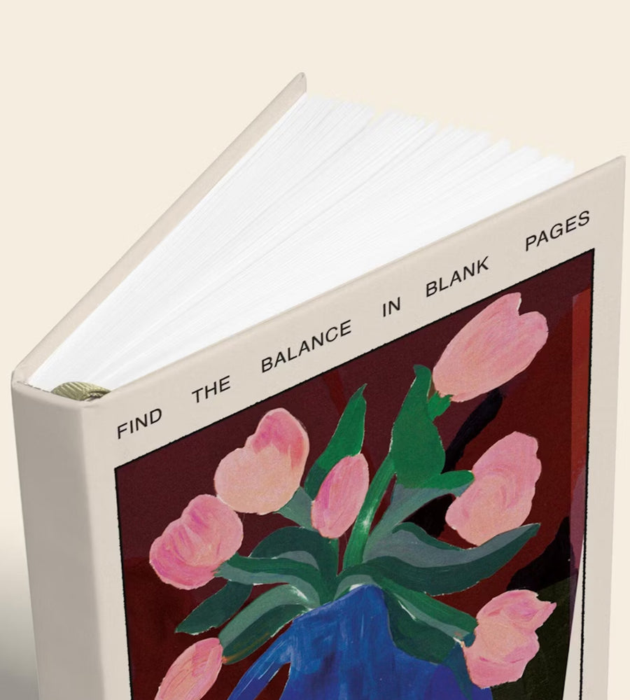 Tulip Vase Wellness Journal | Hardcover Notebook A5