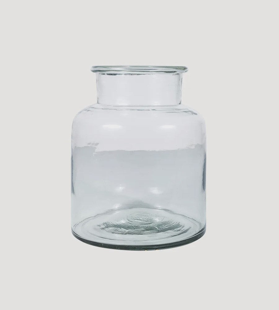 Wide Glass Vase Large