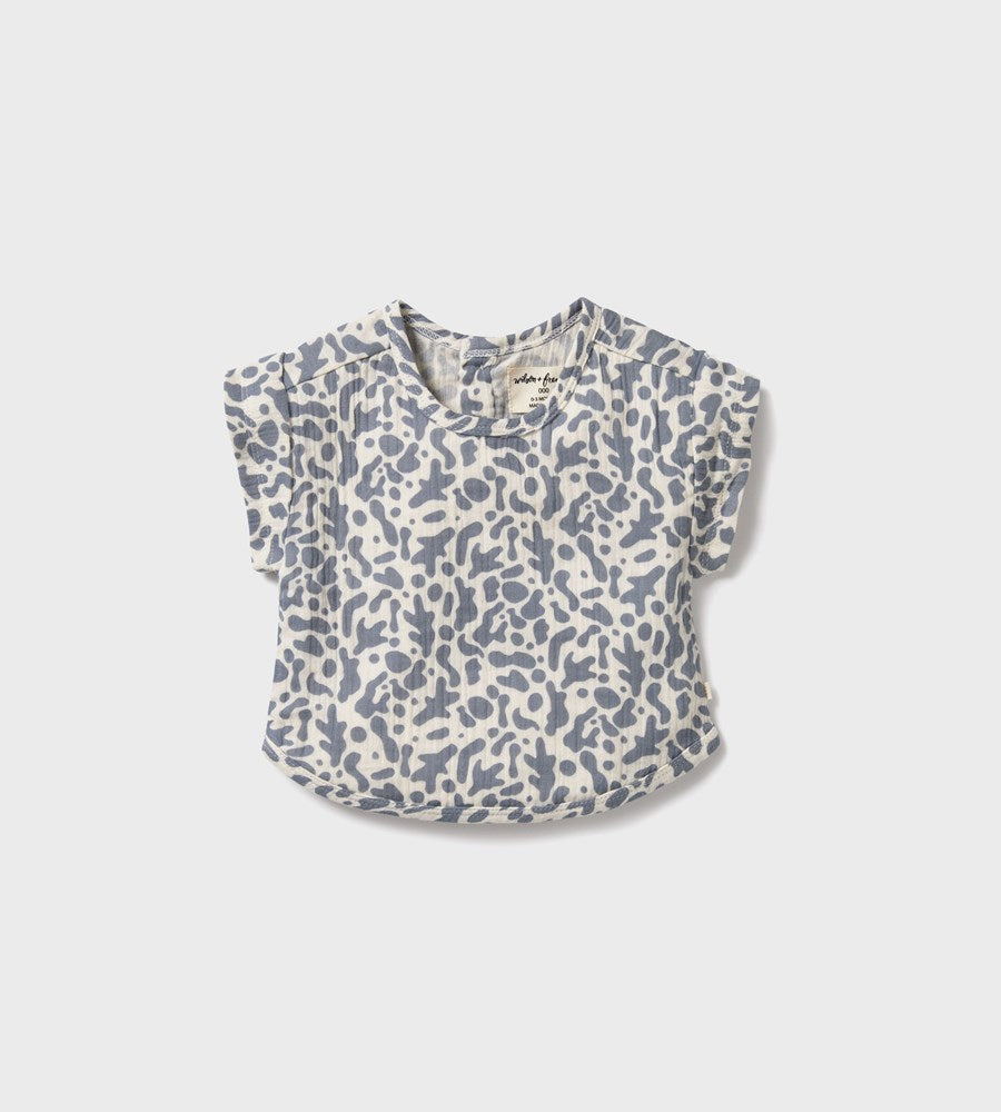 Wilson & Frenchy | Organic Crinkle Tee | Blue Coral