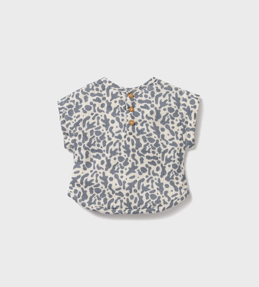 Wilson & Frenchy | Organic Crinkle Tee | Blue Coral