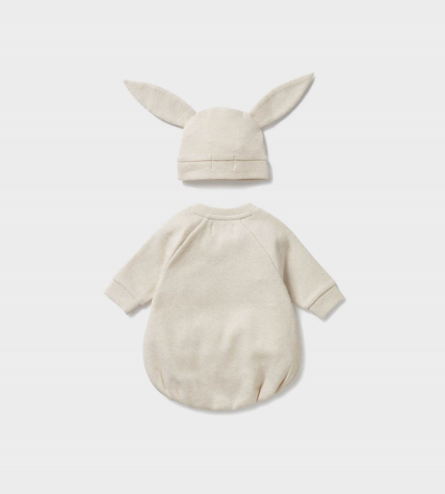 Wilson & Frenchy | Organic Cotton Waffle Bunny Set | Oatmeal Melange