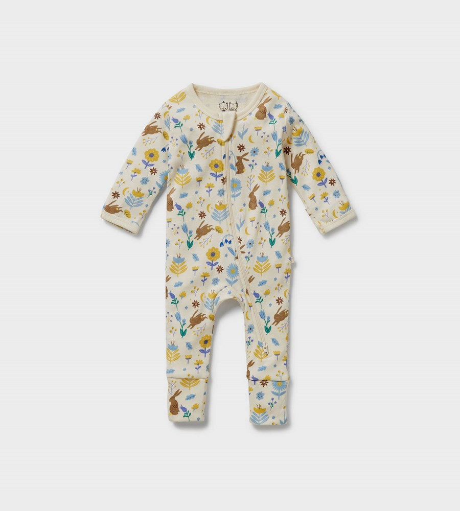 Wilson & Frenchy | Organic Cotton Zipsuit with Feet | Daisy Mae