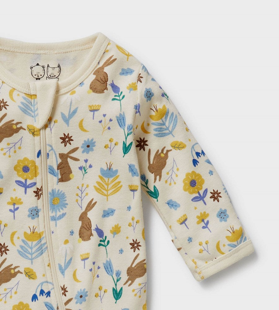 Wilson & Frenchy | Organic Cotton Zipsuit with Feet | Daisy Mae