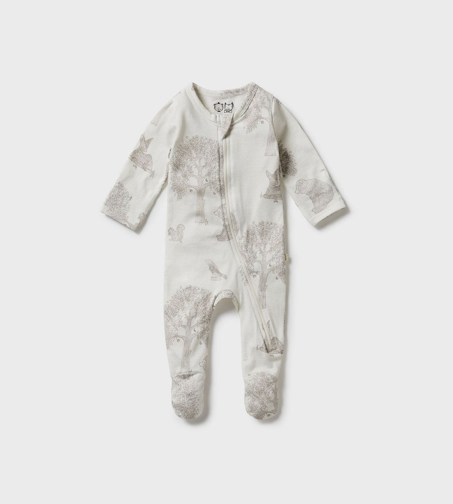 Wilson & Frenchy | Organic Cotton Zipsuit with Feet | Welcome to the World